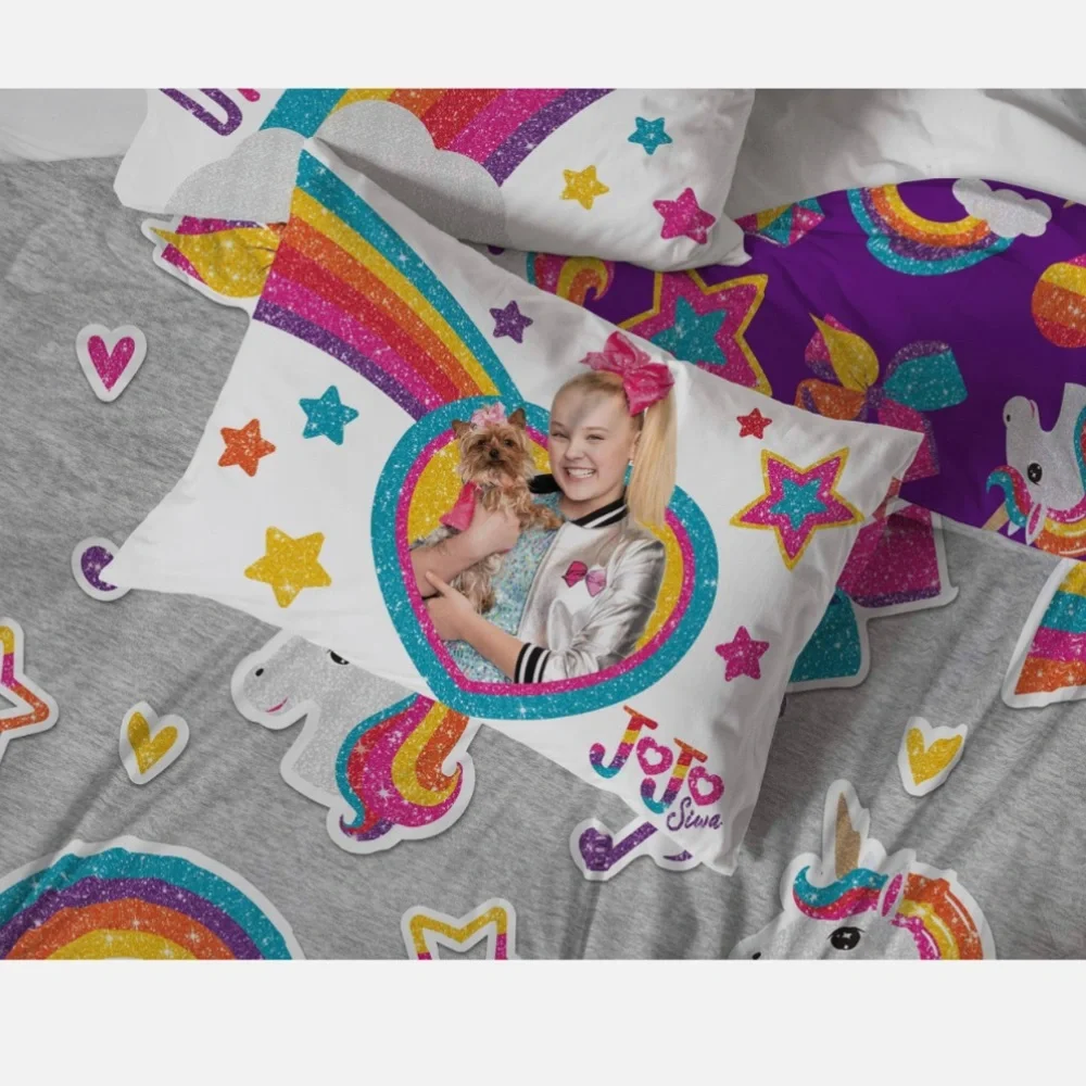 Jojo Siwa Rainbow Sparkle Queen Comforter Set